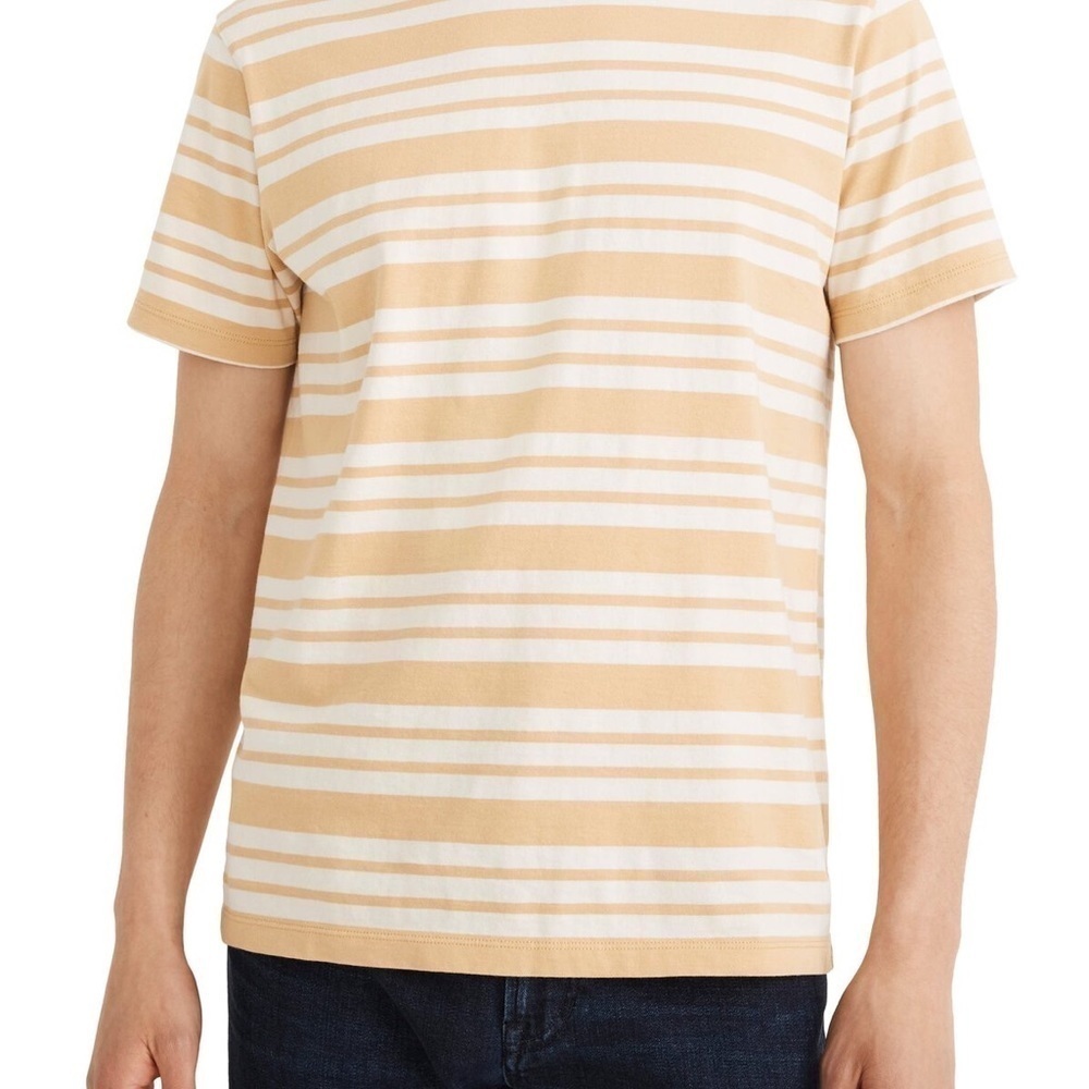 Madewell Mens All Day Tee Yellow Stripe - L